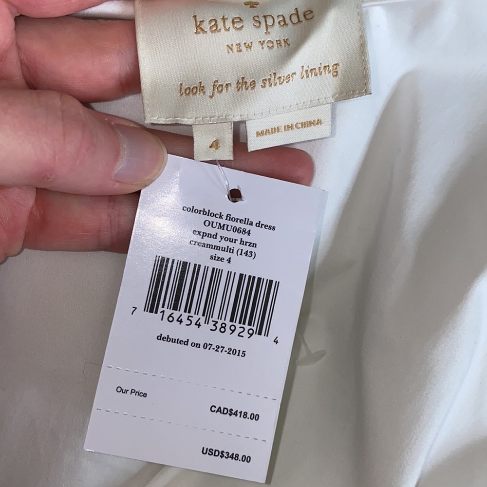 Kate Spade Color Block Fiorella Fit & Flare Dress - Picture 7 of 8